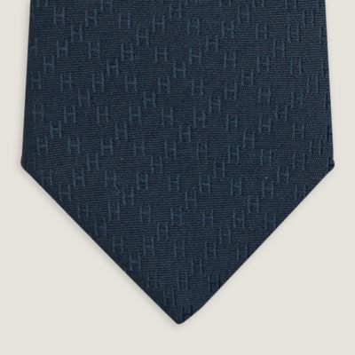 エルメス　CRAVATE FACONNEE TWIL FACONNEE Hermes Faconnee H Bicolore Thalassa Tie – MAISON de LUXE